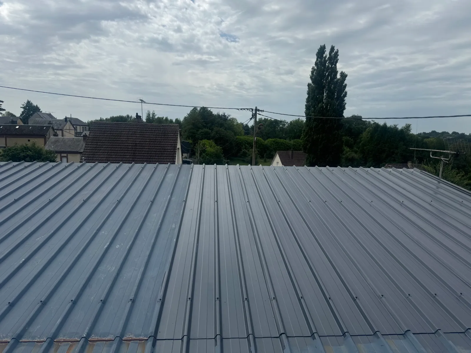 Couverture en bac acier réalisée en Normandie